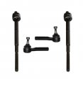 Partsw New 4 Pc Front Steering Inner Outer Tie Rod Ends 