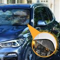 Skull Car Windshield Sun Shade Scary Vampire Burning 3dshades Sun Visor Protector Foldable Blocks Uv Rays