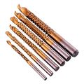 Agile-shop 6 Pcs 3-8mm Titanium Hss Drill Saw Bit Set Cutting Carpenter Wood Metal 
