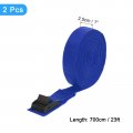 Uxcell Tie Down Straps 2pcs Adjustable Buckle Lashing 23 X 1 Cinch Strap For Luggage Packing Cargo Trucks Dark Blue