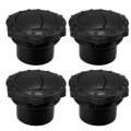 X Autohaux 4pcs Dashboard Air Conditioning Deflector Outlet 50mm Abs Side Roof Round Ventilation Black For Car Auto Bus Rv Atv 