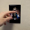 Electric Guitars American Usa Flag Rock And Roll Red White Blue Plastic Wall Decor Toggle Light Switch Plate Cover 