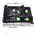 Led Headlight Assembly W Corner Signal Bumper Lamps For 1992-1996 Ford F150 Bronco 92-96 F250 F350 Headlamps Smoke Lens Black