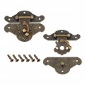 Uxcell 2 Sets Wood Case Chest Box Rectangle Clasp Closure Hasp Latches Bronze Tone 82 X 65mm