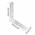 Uxcell Stainless Steel Shelves Corner Brace 100mmx100mmx20mm Joint L Shape Right Angle Fastener Joints Support Bracket Pack Of