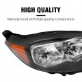 Hoypeyfiy Headlight Without Bulb D2bz13008j D2bz13008l Car Headlamp Assembly Replacement For Ford Fiesta 2014-2018 Left