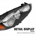 Hoypeyfiy Headlight Without Bulb D2bz13008j D2bz13008l Car Headlamp Assembly Replacement For Ford Fiesta 2014-2018 Left