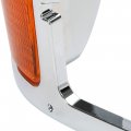 Ecotric Left Corner Signal Lights Compatible With 2000-2015 Ford F650 F750 W Chrome Casing Headlight Bezel Trim Driver Side
