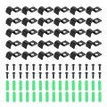 50pcs 8mm 5 16 One Hole Pipe Strap Rigid U Brackets Conduit Clamp Heavy Duty Carbon Steel Clip With Self-tapping Screws And 