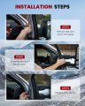 Right Side View Mirror For 2007 2012 Nissan Sentra Power Adjustment Non Folding Heated Black