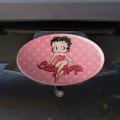 Betty Boop Pink Polka Dots Oval Tow Trailer Hitch Cover Plug Insert
