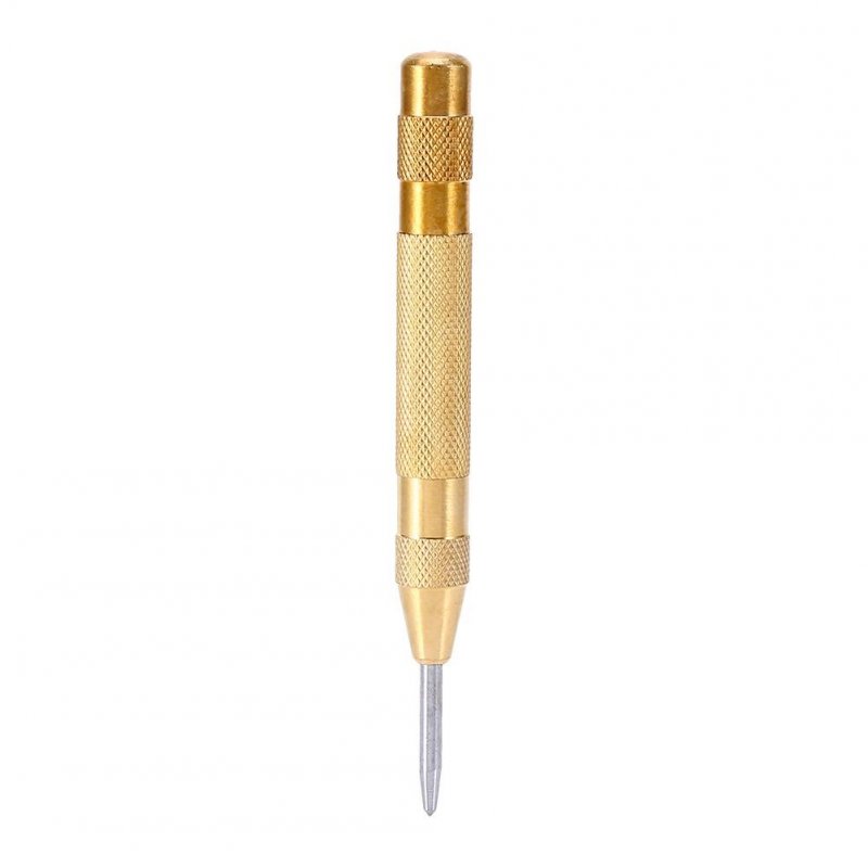 Akozon 1pc Automatic Center Punch Tool With Hss Tip Spring Loaded Brass Body Roll Pin 1 8 Set
