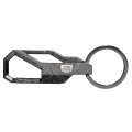 Jeep Grill Logo Laser Etched Topographic Black Carabiner Snap Hook Metal Keychain Official Licensed Modern Design 3 75 In X 1