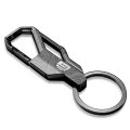 Jeep Grill Logo Laser Etched Topographic Black Carabiner Snap Hook Metal Keychain Official Licensed Modern Design 3 75 In X 1