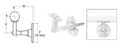 Polished Stainless 2-way Adjustable Wall Mounted Hand Railing Bracket For 1-1 1 9 And 2 Diameter Tubing 
