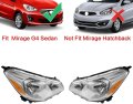 Laformo Pair Headlight Compatible With 2017-2020 Mitsubishi Mirage G4 Sedan Halogen Headlamp Bulbs Replacement For 8301d117