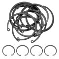 10pcs 2-3 8 60mm Internal Retaining Ring Circlip 65 Mn Spring Steel Snap Rings C-clips For Grooved Shafts Studs Black 