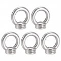 Uxcell Lifting Eye Nut M6 Female Thread 304 Stainless Steel Round Shape For Rope Fitting Pack Of 5