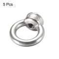Uxcell Lifting Eye Nut M6 Female Thread 304 Stainless Steel Round Shape For Rope Fitting Pack Of 5