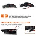 Adiil Smoked Dual Colors White Amber Side Mirror Indicator Lights Sequential Led Dynamic Turn Signal For 2013-2018 Toyota