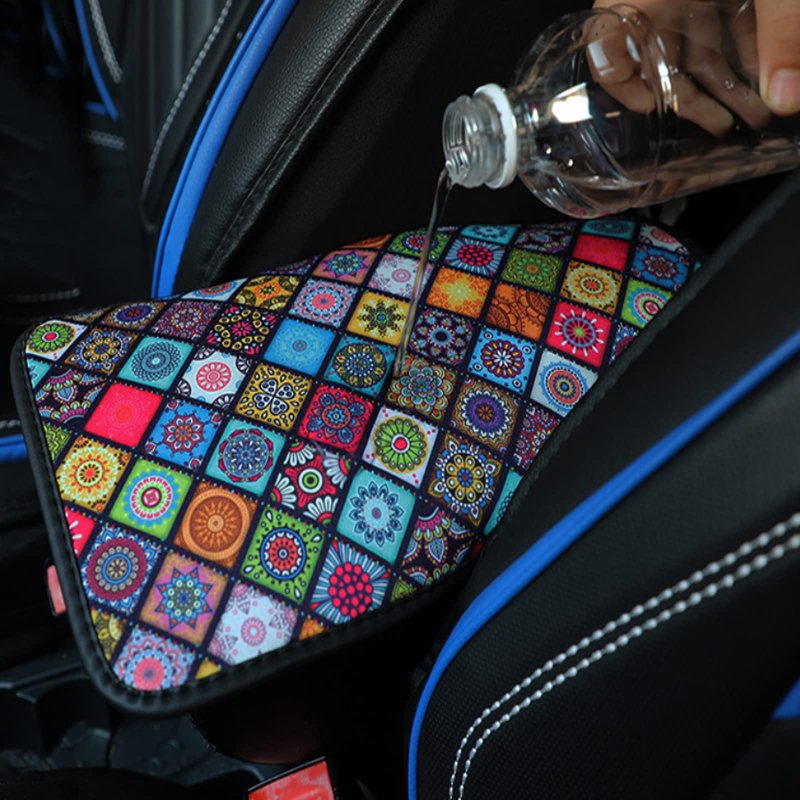 Egbang Center Console Armrest Cover Pad Soft Comfort Cushion For Car Stylish Pattern Design Universal Fit