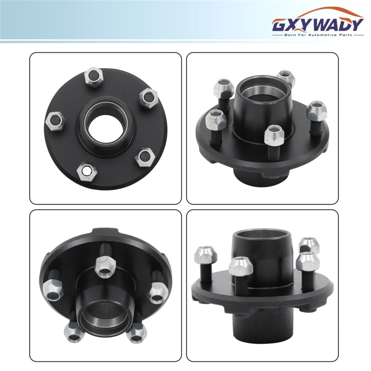 5 On 4 In Trailer Hub Kit With Bearing Replacement For 2000 Lbs 1 Spindle Stainless Steel Wheel Oil Seal And Dust Cover