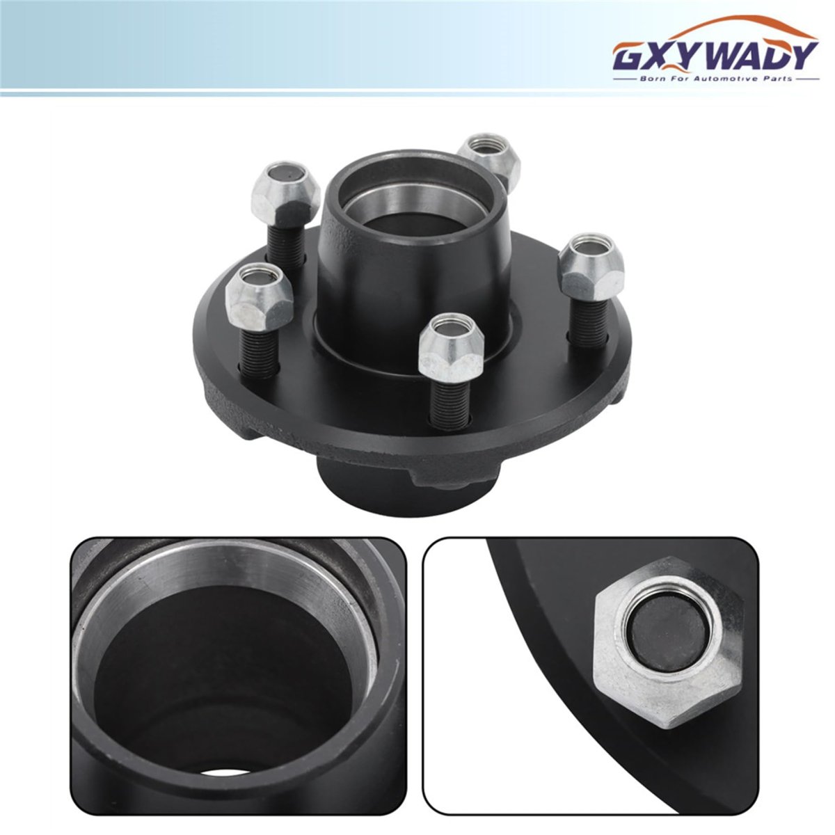 5 On 4 In Trailer Hub Kit With Bearing Replacement For 2000 Lbs 1 Spindle Stainless Steel Wheel Oil Seal And Dust Cover