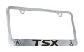 Acura Tsx Chrome Plated Bottom Engraved Metal License Plate Frame Holder 