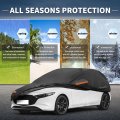 Waterproof Car Cover For Mazda 3 Hatchback 2014 2018 Outdoor All Weather Protection 210d Pu Material With Reflective Warning