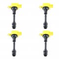 Blpextrm Ignition Coil Pack Of 4 Replacement For Nissan Altima 2002-06 Sentra 2002-08 2 5l L4 Replace Uf350 C1398 Yellow 