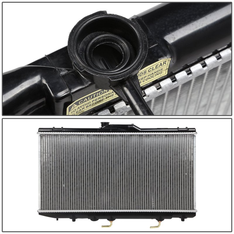 Dna Motoring Oem-ra-1409 Oe Style Direct Fit Aluminum Core Radiator For 93-97 Geo Prizm Corolla 27-1 16 W X 13-5 8 H 3 D 1-1