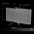 Dna Motoring Oem-ra-1409 Oe Style Direct Fit Aluminum Core Radiator For 93-97 Geo Prizm Corolla 27-1 16 W X 13-5 8 H 3 D 1-1