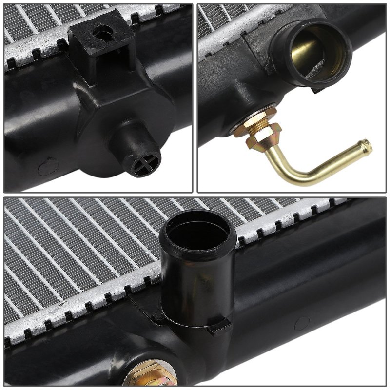 Dna Motoring Oem-ra-1409 Oe Style Direct Fit Aluminum Core Radiator For 93-97 Geo Prizm Corolla 27-1 16 W X 13-5 8 H 3 D 1-1