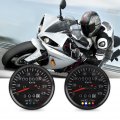 Fydun Motorcycle Speedometer 60mm Black Odometer Gauge With Indicator