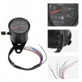 Fydun Motorcycle Speedometer 60mm Black Odometer Gauge With Indicator