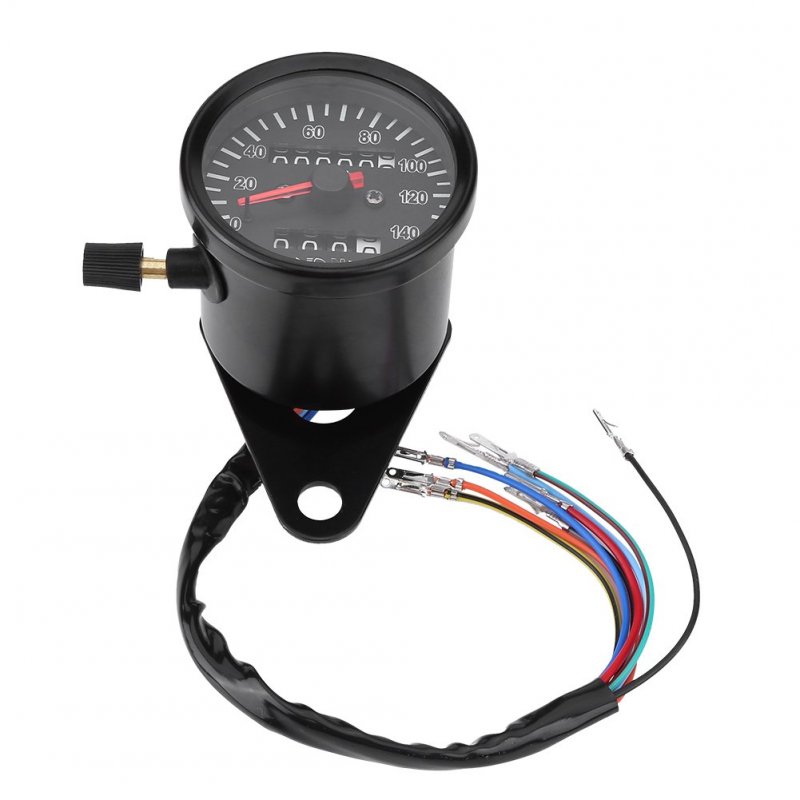 Fydun Motorcycle Speedometer 60mm Black Odometer Gauge With Indicator