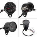 Fydun Motorcycle Speedometer 60mm Black Odometer Gauge With Indicator