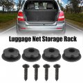 Uxcell 1 Set Universal Car Luggage Net Storage Rack Plastic Bracket Viscose