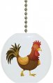 Strutting Rooster Solid Ceramic Fan Pull 