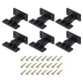 6 Pcs Plastic Fitting Furniture Panel Joint Bracket Push-on Clips Corner Buckle With Screws For Cabinet Roman Column Connection 