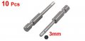 Uxcell 10 Pcs Screwdriver Drivers Drills 3mm Magnetic Tip Hex Socket