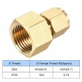Uxcell Compression Tube Fitting G1 2 Female Thread X 8mm Od Straight Coupling Adapter Brass Pack Of