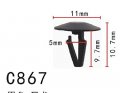 Autobahn88 Headlight Grille Clip Compatible With Chrysler Dodge Ram Oem 55055098 Pack Of 20