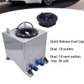 Waltyotur 2 5 Gallon Universal Fuel Cell Gas Tank Aluminum Polished Race Street Drift Strip With Level Sender Silver