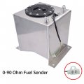 Waltyotur 2 5 Gallon Universal Fuel Cell Gas Tank Aluminum Polished Race Street Drift Strip With Level Sender Silver