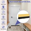 Uxcell Door Brush Bottom Sweep H-shape Aluminum Alloy Base With 0 8-inch Pp For Home Industrial 47-inch L Golden