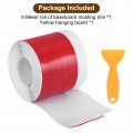 Uxcell Flexible Baseboard Molding Trim 5 Width X 20ft Length Self-adhesive Pvc Wall Base For Floor Corner White