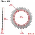 Caltric Black Drive Chain And Sprocket Kit Compatible With Suzuki Dr650se 1996-2018