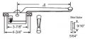 Stb Casement Window Operator Left Hand Face Mount White 9 In Long Arm Die Cast Metal With Handle Included