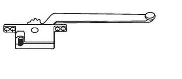 Stb Casement Window Operator Left Hand Face Mount White 9 In Long Arm Die Cast Metal With Handle Included